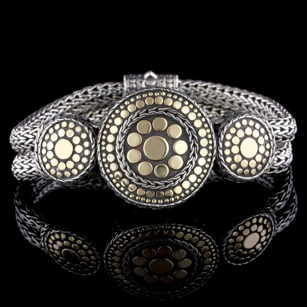 John Hardy 18K Gold/Sterling Silver Est Bracelet
